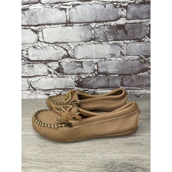 Minnetonka Moccasins Brown Leather Driving Moccasin Loafers Women Sz 6M US/36EU - Picture 13 of 16